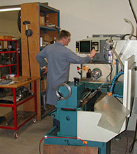 CNC Lathe being used by a skiled person